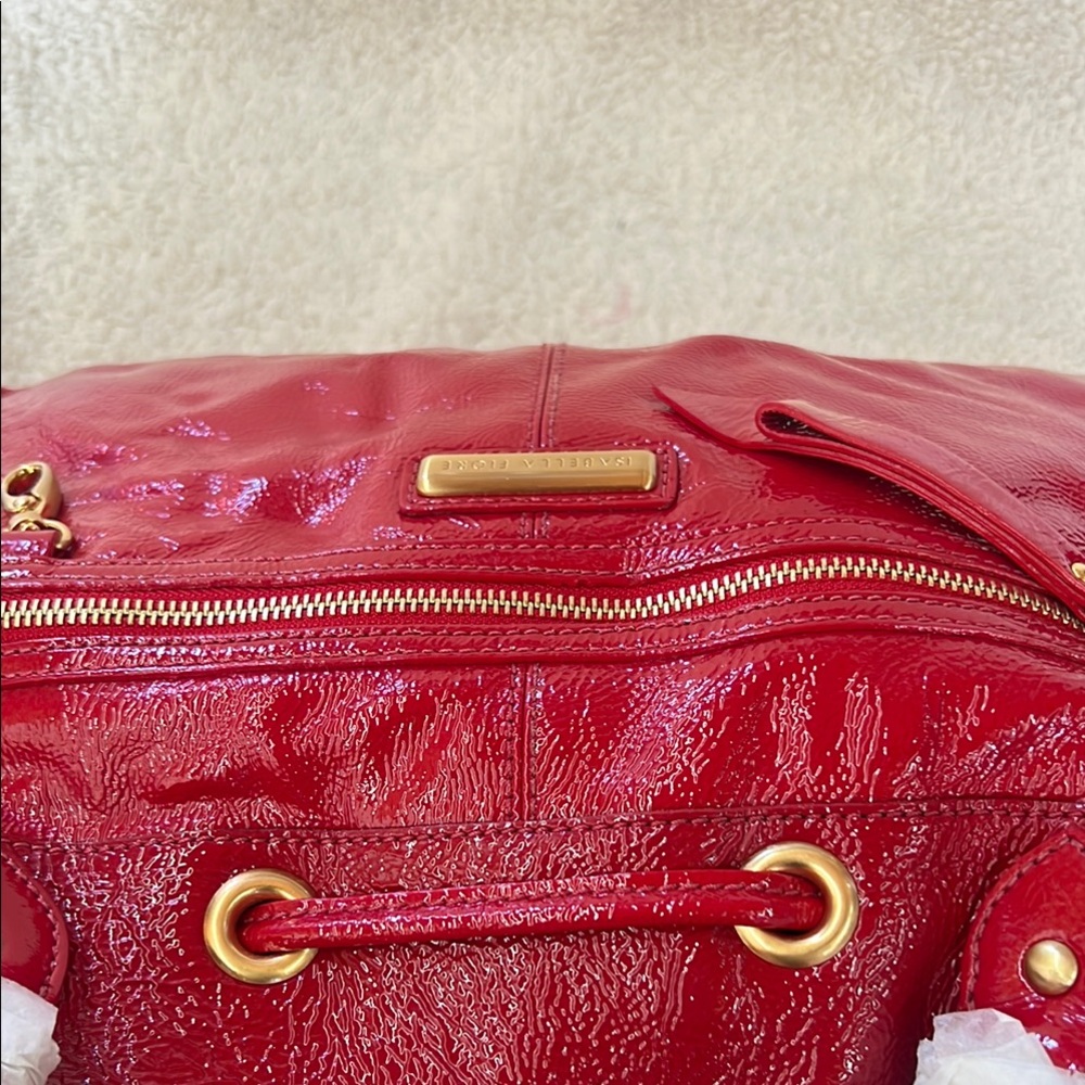 Isabella Fiore Red and Blue Artistic Shoulder Bag - Picture 3 of 4